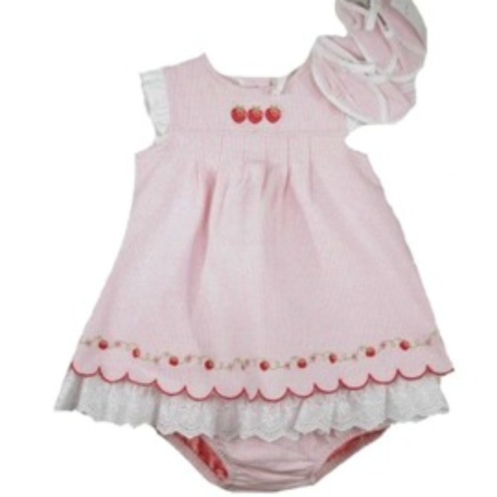Laura Ashley Infant Girl's 3-pc Strawberry Dress